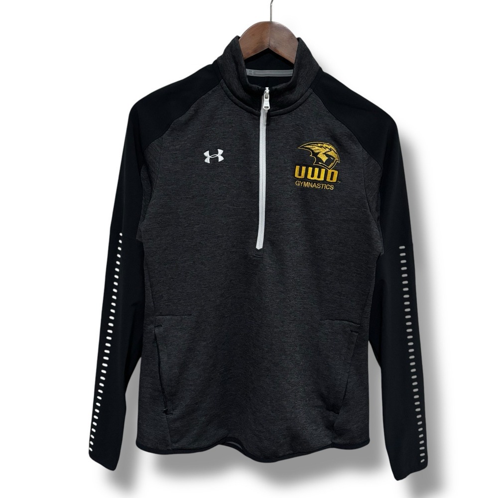 UW Oshkosh Gymnastics Women's 1/4 Zip Pullover Team Issue Size‎ M 19.5 x 26
